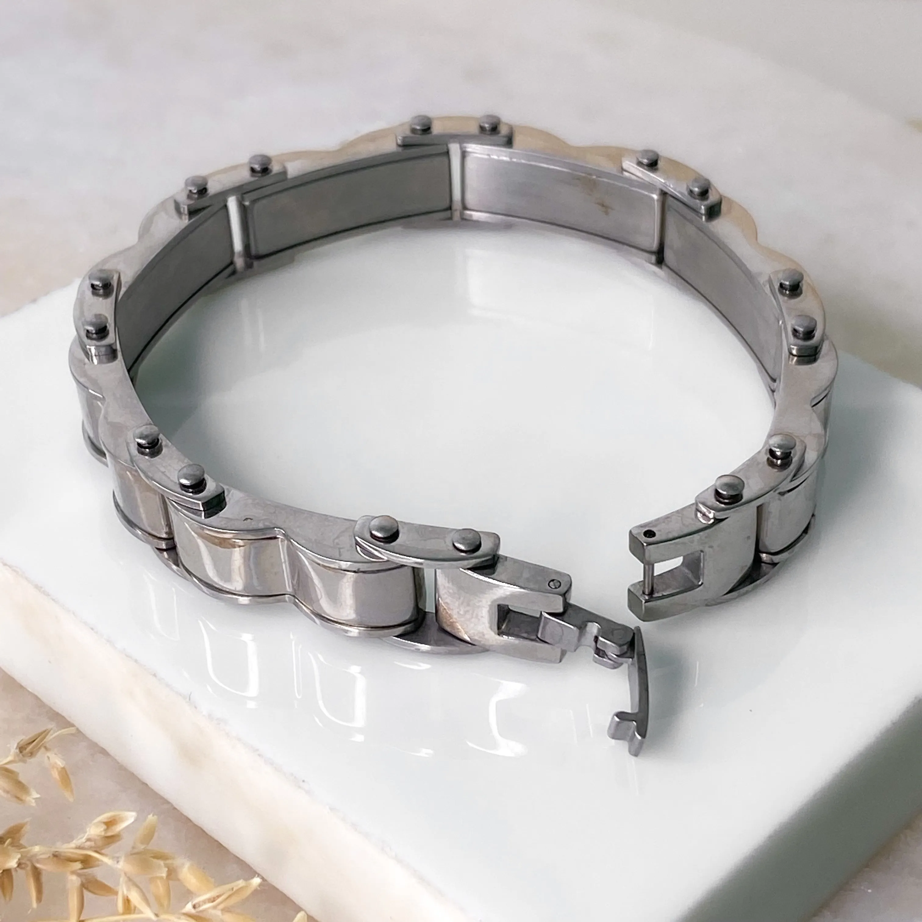 Silver Panther Men Bracelet