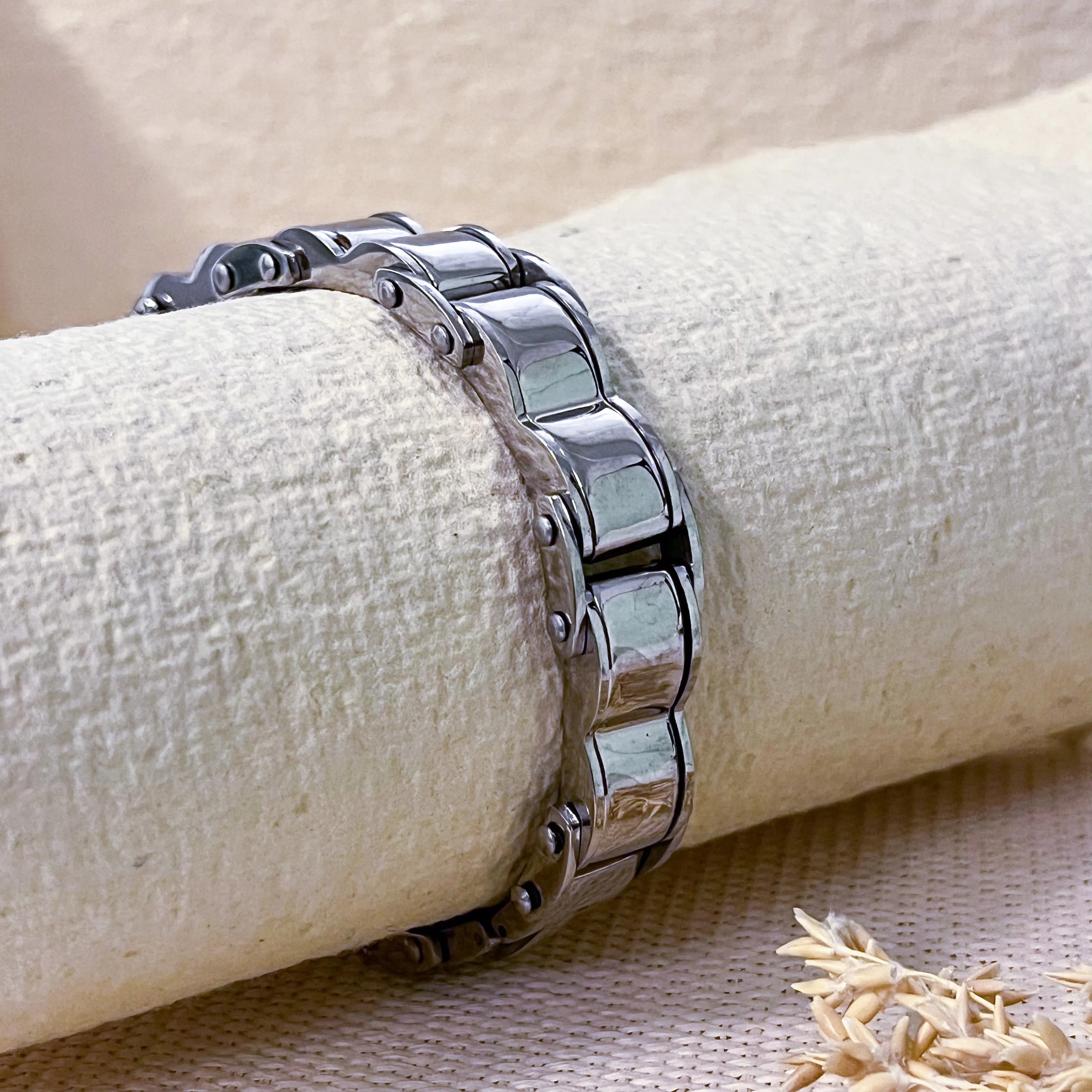 Silver Panther Men Bracelet