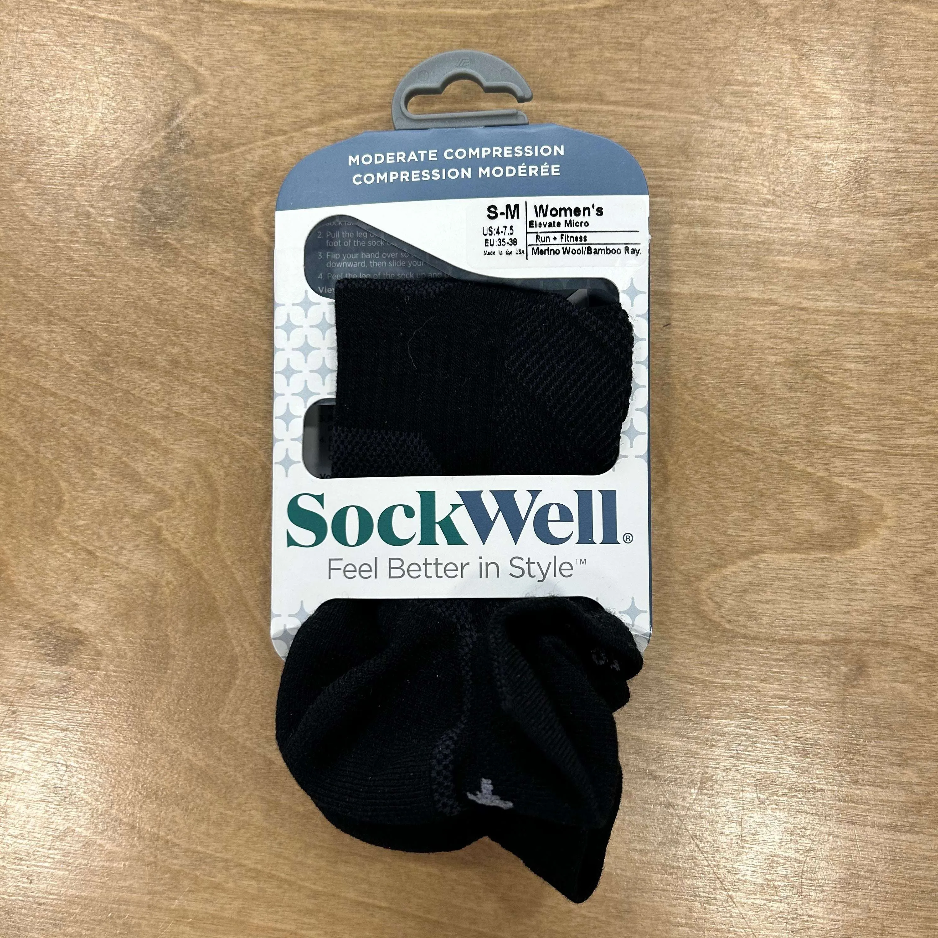 Sockwell - Moderate Compression - Black, Ash & Natural