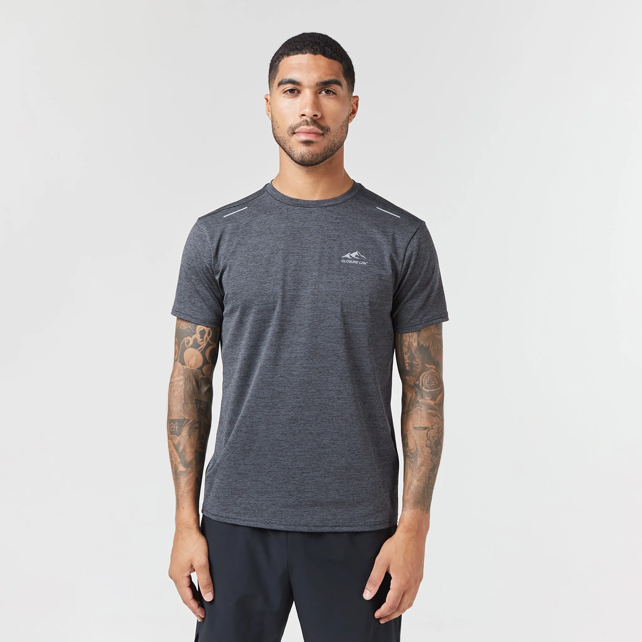 Space Dye Performance T-Shirt | Black