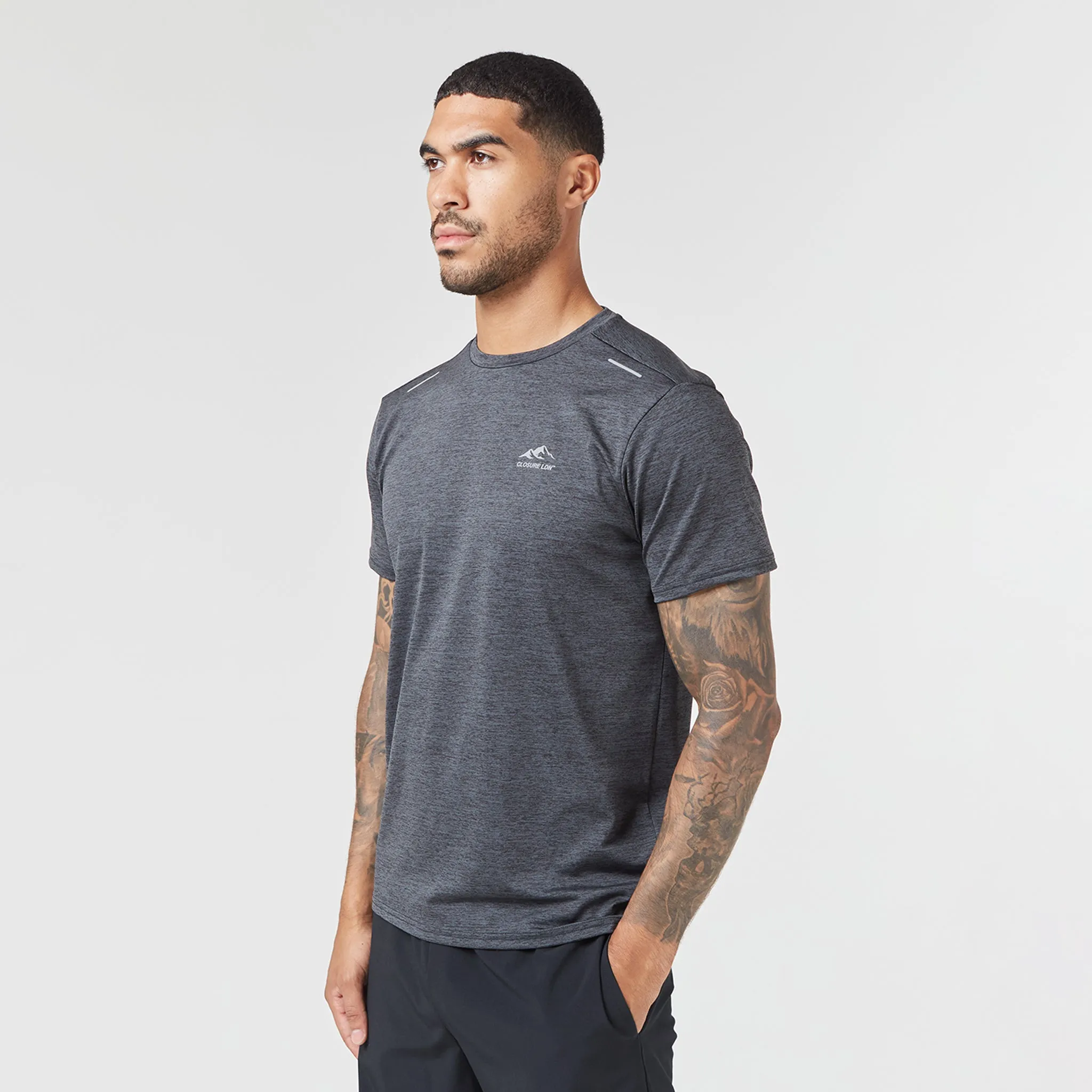 Space Dye Performance T-Shirt | Black