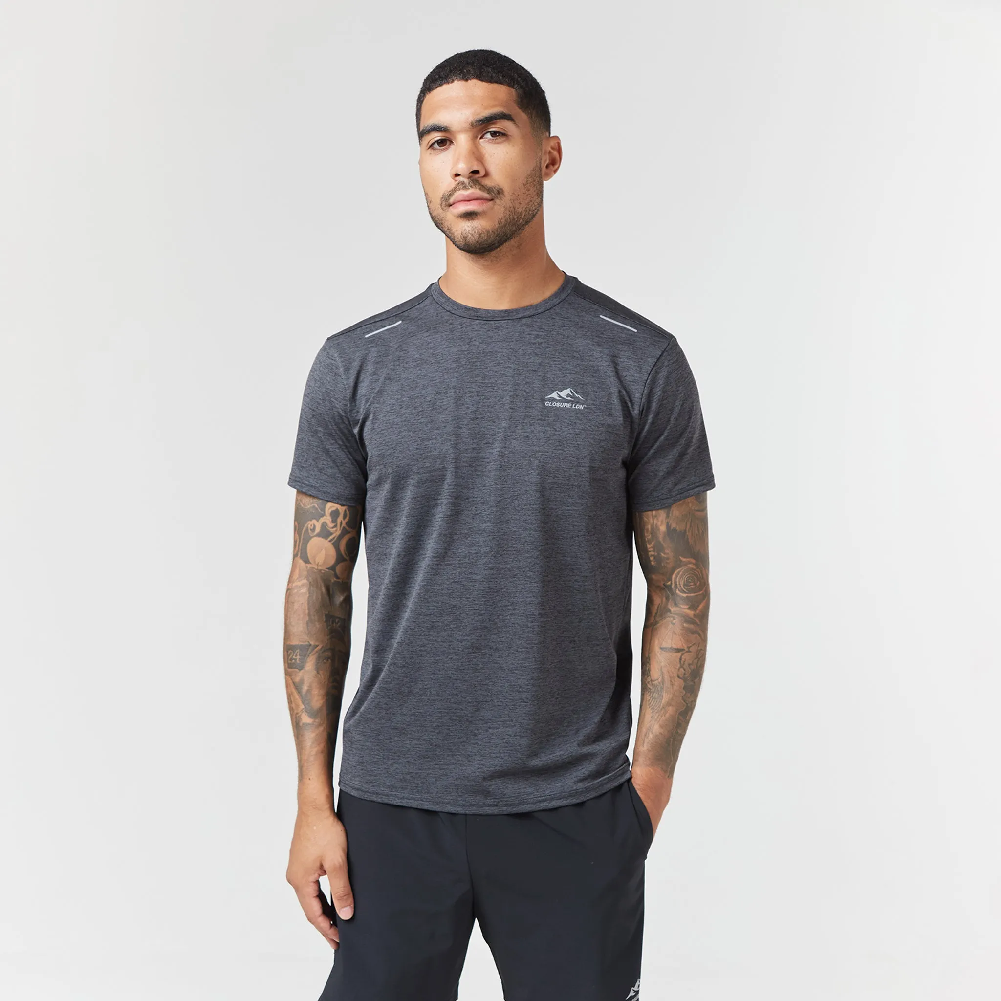 Space Dye Performance T-Shirt | Black