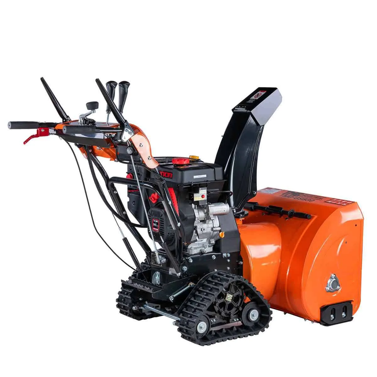 TMG Industrial 30” Self-Propelled Gas-Powered Snow Blower, Dual-Stage, Rubber Track, Heated Hand Grips, Electric Start, 21” Intake Height, LED Light, TMG-GSB30