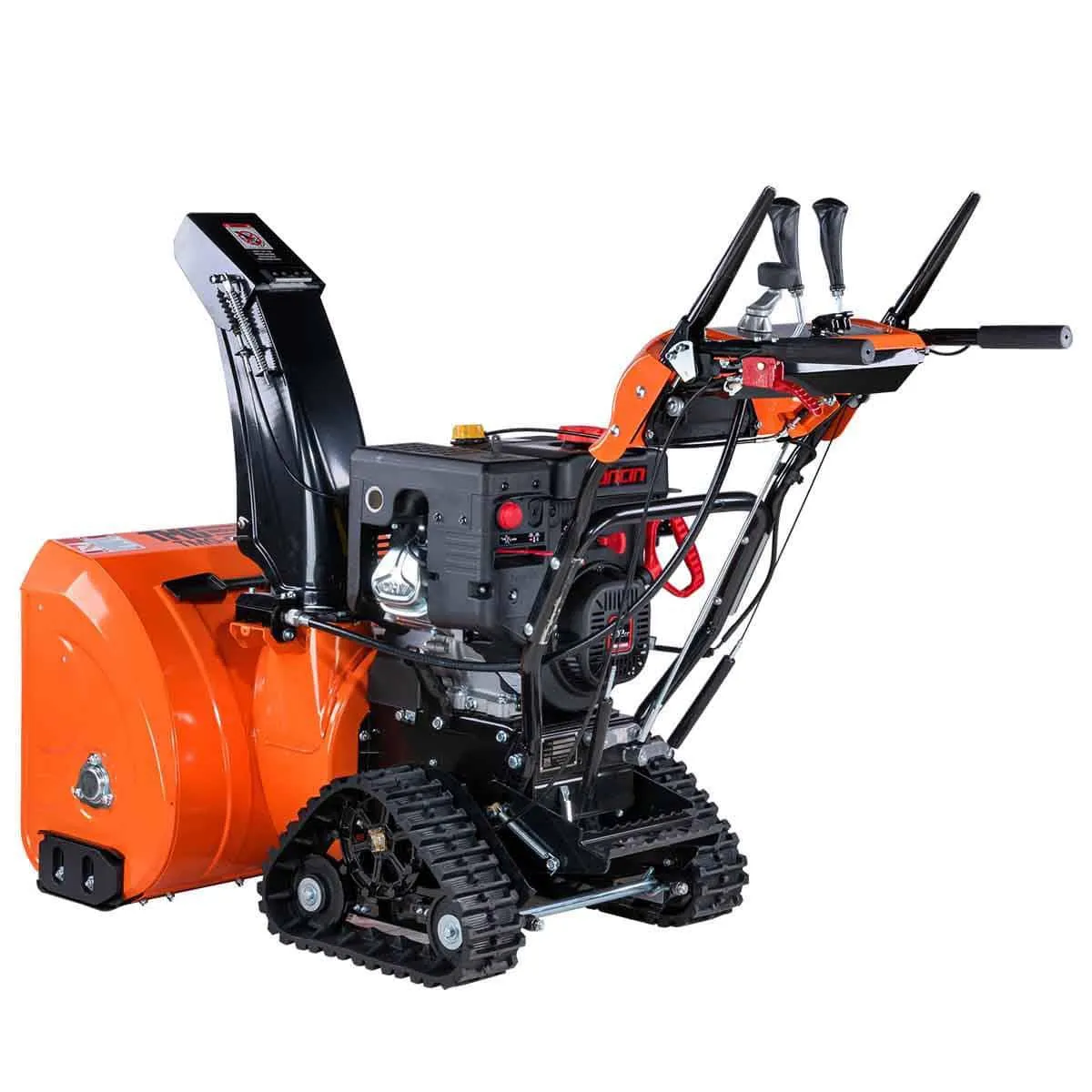 TMG Industrial 30” Self-Propelled Gas-Powered Snow Blower, Dual-Stage, Rubber Track, Heated Hand Grips, Electric Start, 21” Intake Height, LED Light, TMG-GSB30