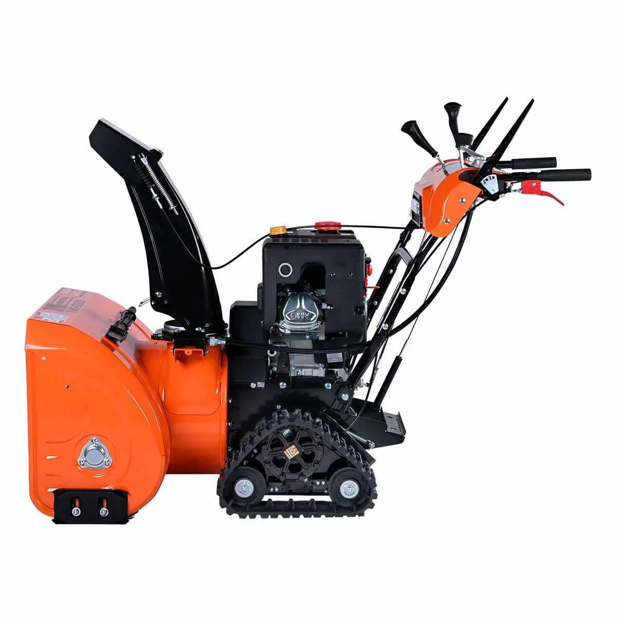 TMG Industrial 30” Self-Propelled Gas-Powered Snow Blower, Dual-Stage, Rubber Track, Heated Hand Grips, Electric Start, 21” Intake Height, LED Light, TMG-GSB30