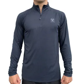 UV Long Sleeve ZIP Tech Top - Charcoal