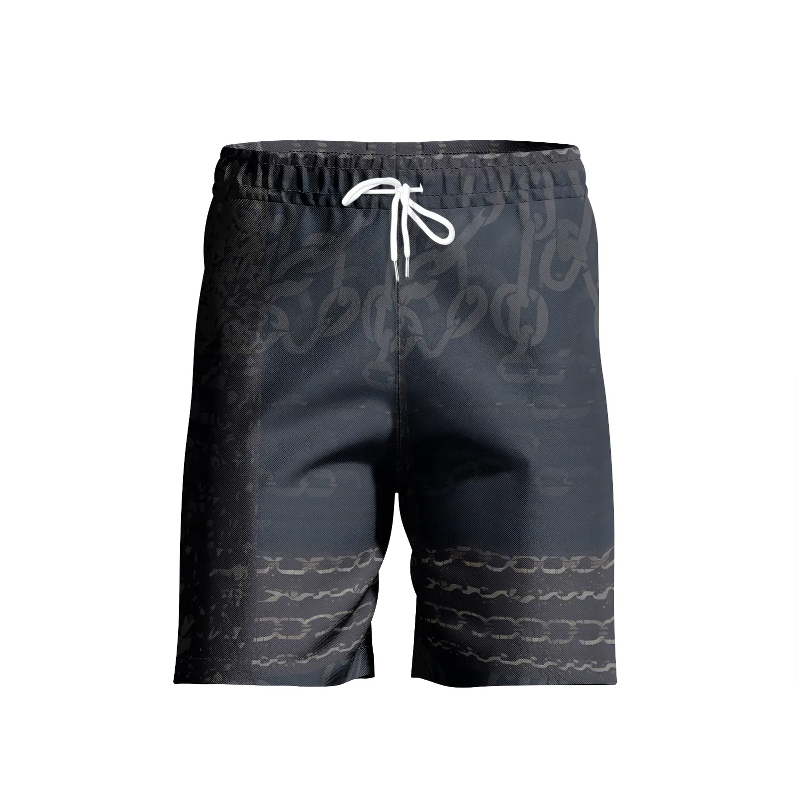 Vampire Art Grunge Patchwork Men's Beach Shorts - Chains