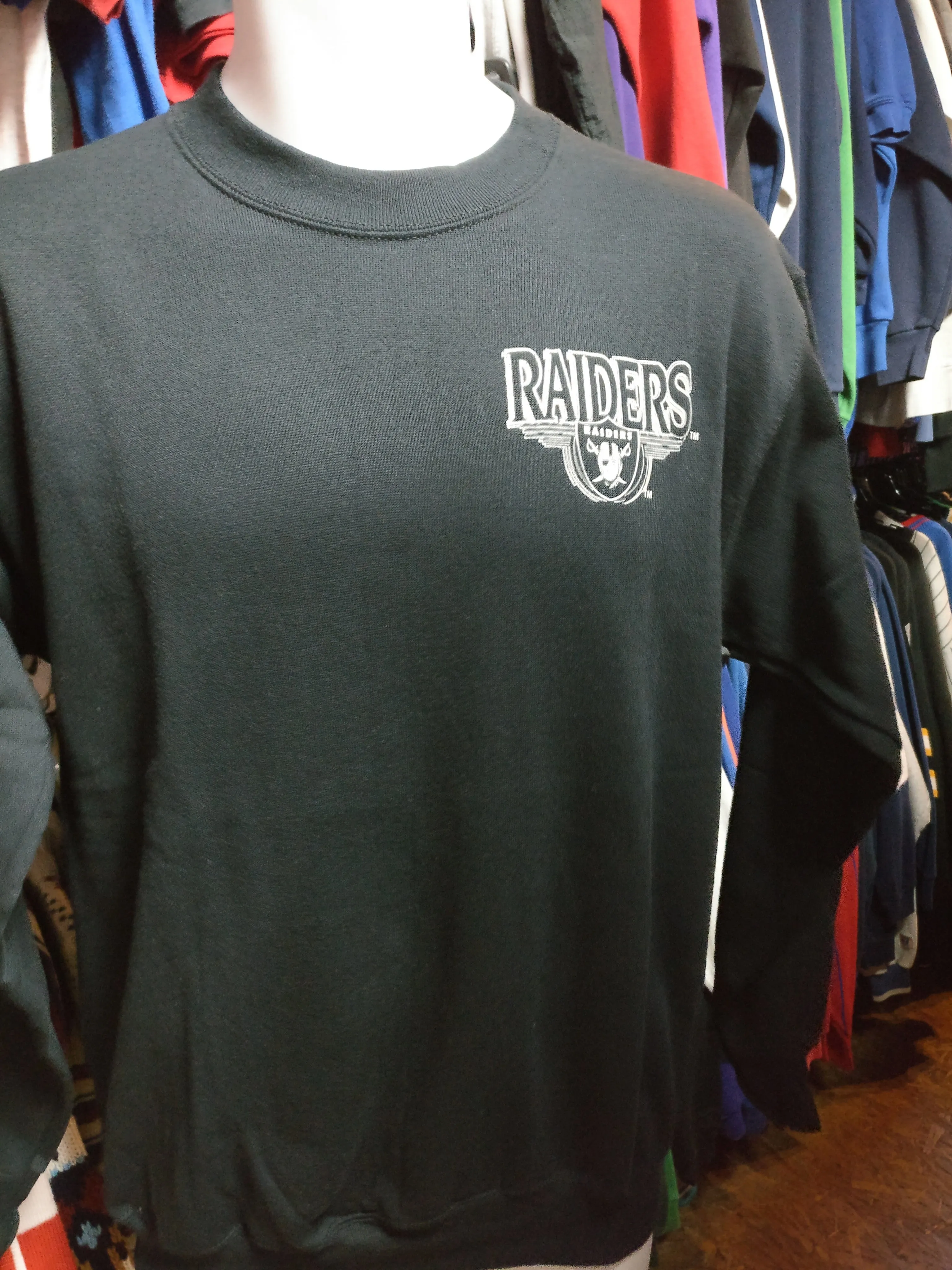 Vintage 90s LOS ANGELES RAIDERS NFL Sweatshirt M (Deadstock)