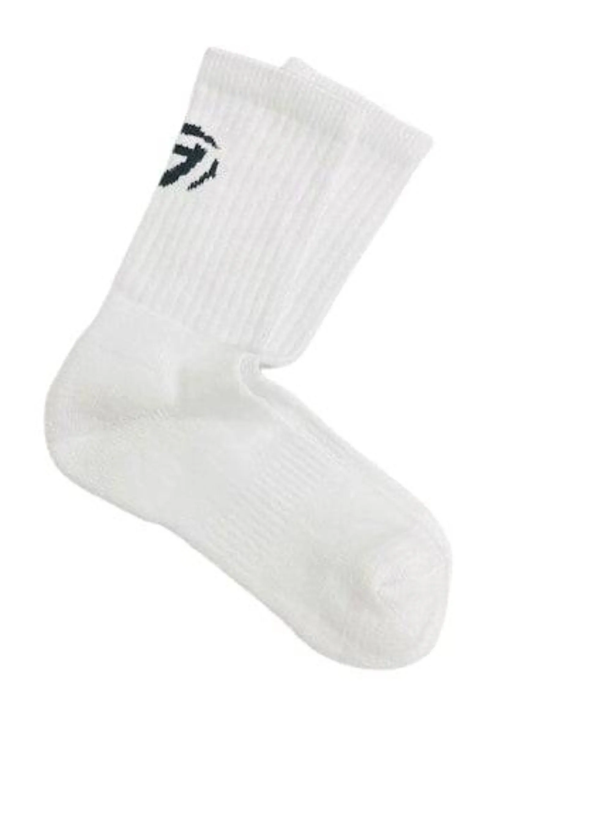 White Crew Socks for Women in Combed Cotton