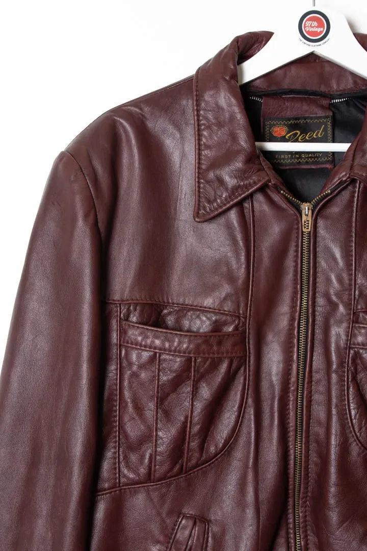 Women's 1970s Reed Sportswear Leather Biker Jacket (M)