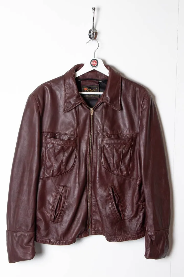 Women's 1970s Reed Sportswear Leather Biker Jacket (M)