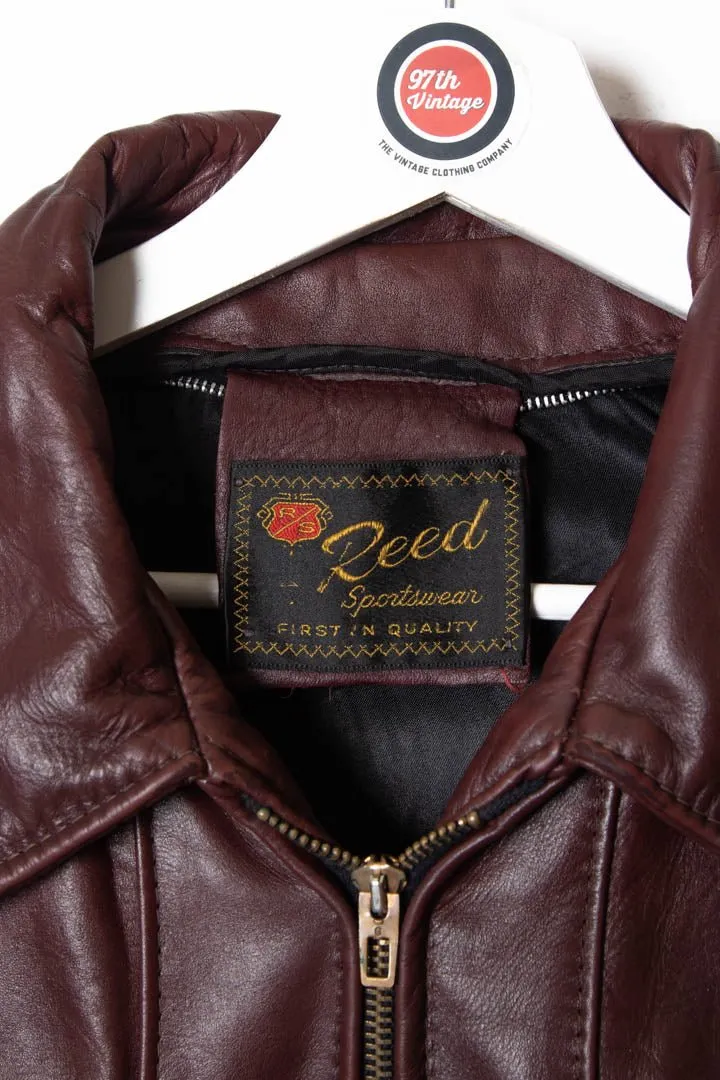 Women's 1970s Reed Sportswear Leather Biker Jacket (M)