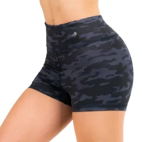 Women's Compression Shorts - Camo Black