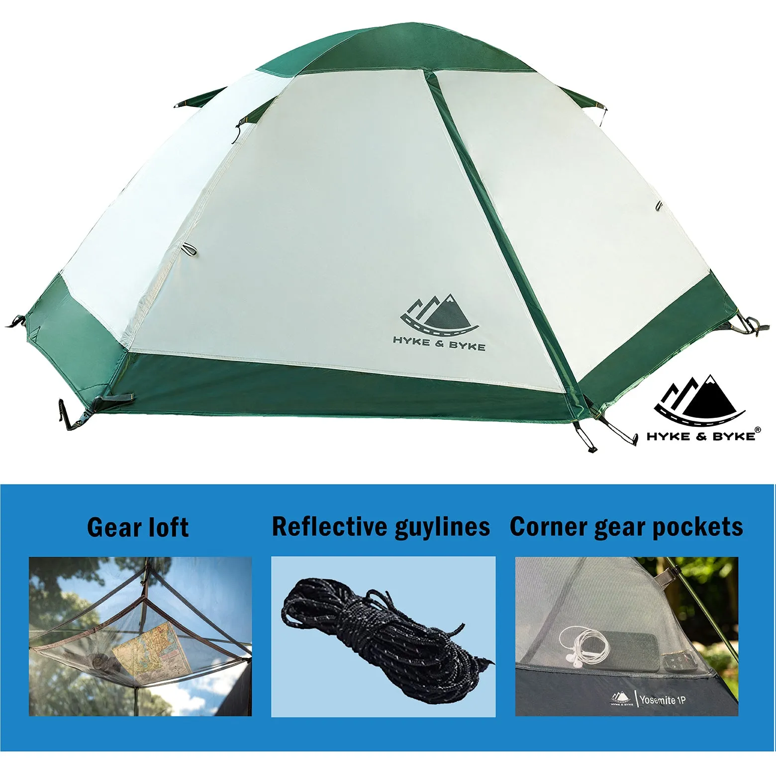 YOSEMITE 2 Person Backpacking Tent w/Footprint